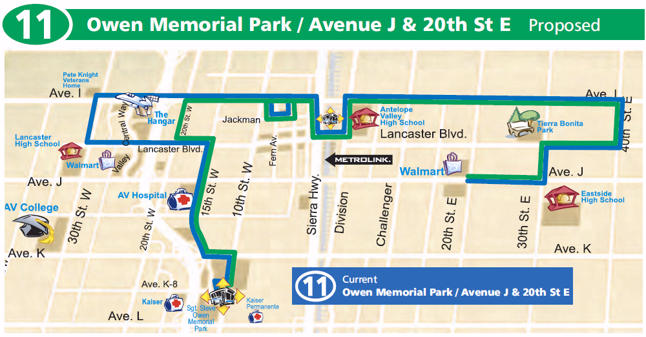Route 11 - Proposed Service Changes